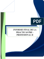 Informe Final de La Practicas Pre - Profesional Ii