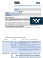 Planificación Curricular Anual de Matemática: Matemática VI Secundaria 2° "A" "B" Y "C"