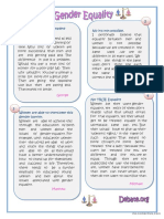 Gender equality debate in 4 passages