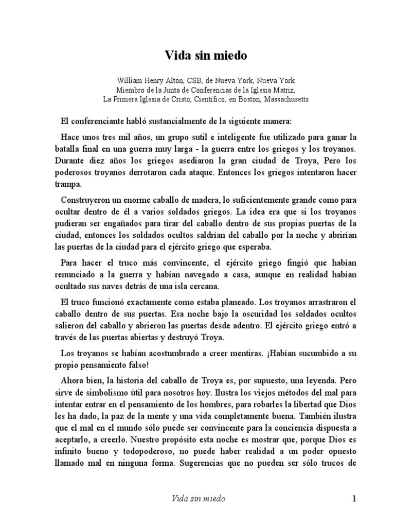 Vida Sin Miedo | PDF