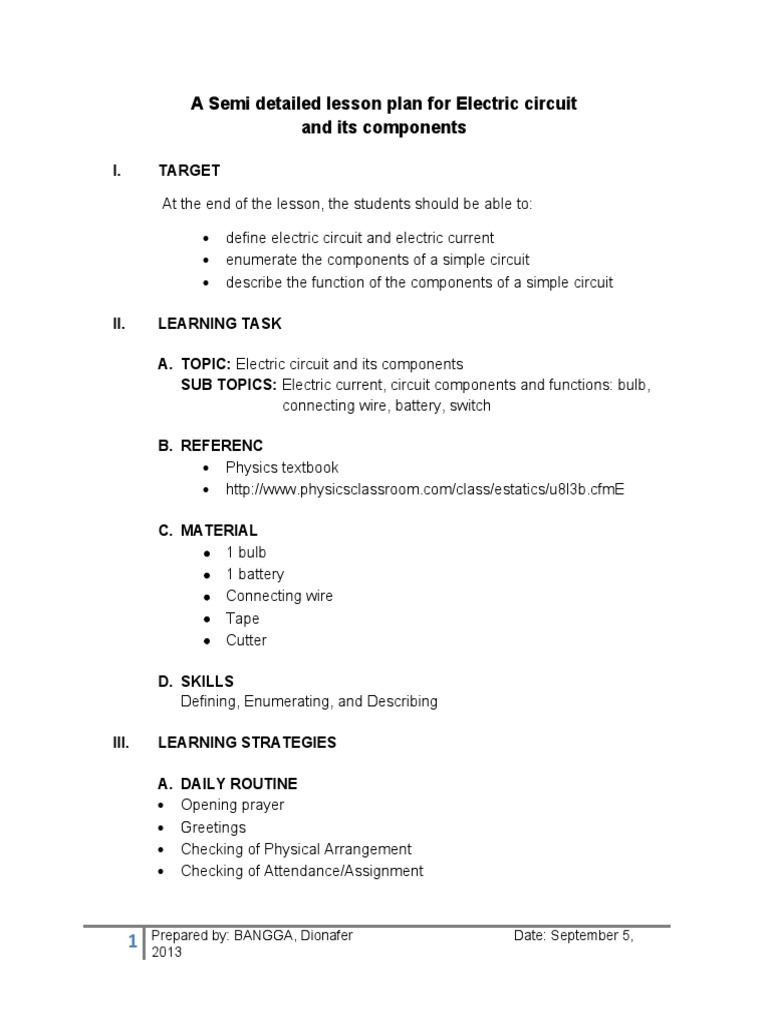 Components of an Electric Circuit | PDF | Electric Current | Electricity