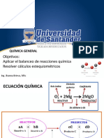 Objetivos: Aplicar El Balanceo de Reacciones Química Resolver Cálculos Estequiométricos