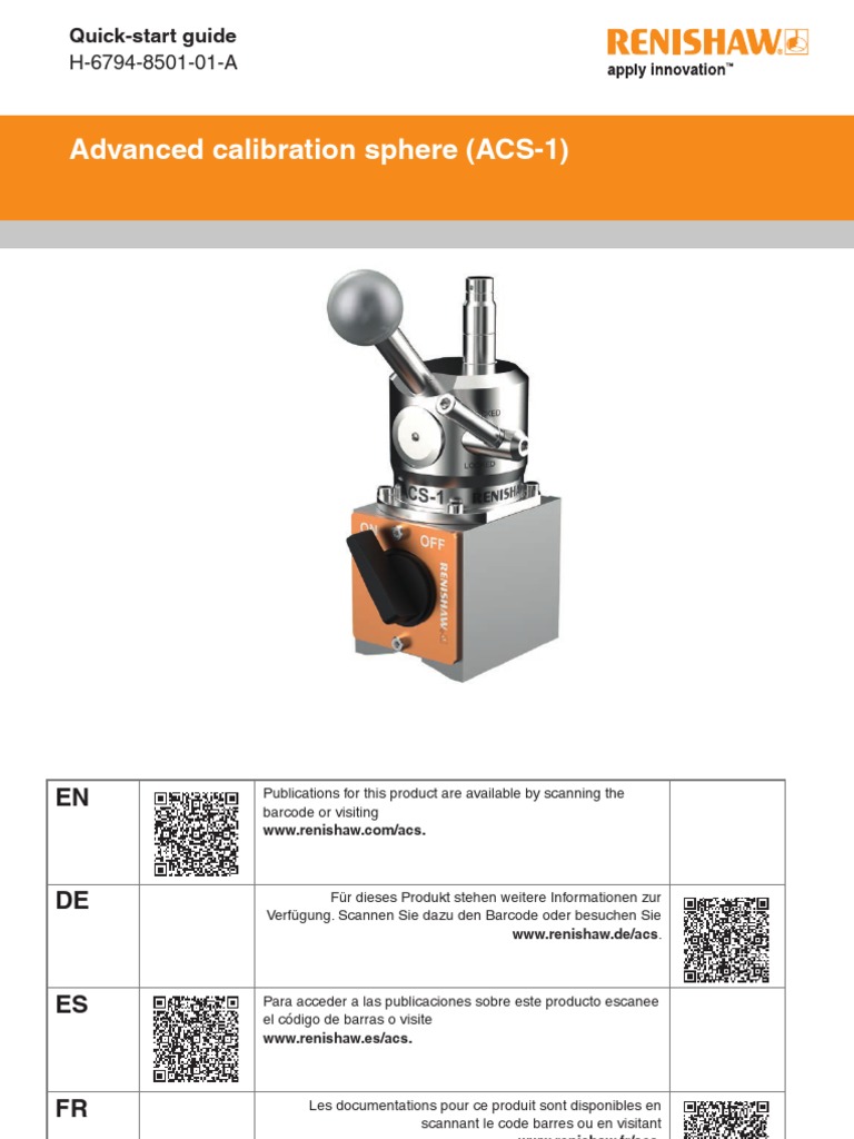 Advanced Calibration Sphere (ACS1) PDF Contractual Term Calibration