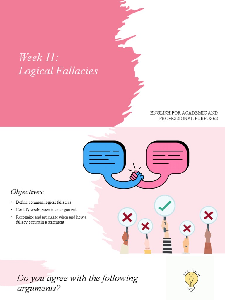 Week 12 Logical Fallacies | PDF