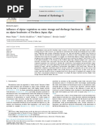 Influence of Alpine Vegetation On Water Storage