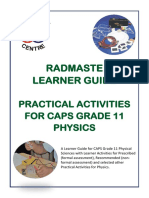 Radmaste Learner Guide: Practical Activities For Caps Grade 11 Physics