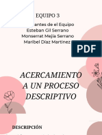 Presentacion Equipo 3 Acercamiento A Un Proceso Descriptivo PDF
