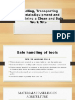 Handling, Transporting Materials/Equipment and Maintaining A Clean and Safe Work Site