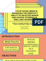 Effects of Social Media in Enhancing The Creativity Ability of Selected Senior High School Students in Arellano University