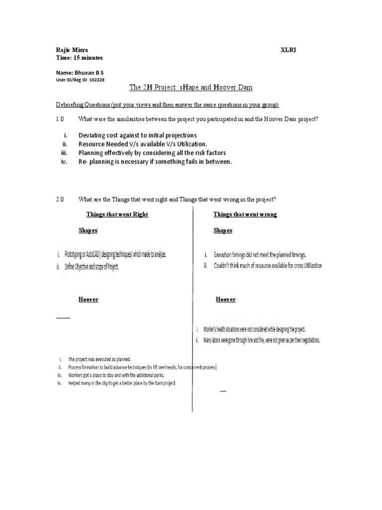 Comparing projects hoover and shape cutting bhuv pdf