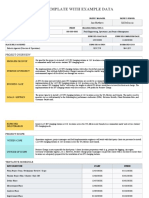 Project Charter Template with Example Data