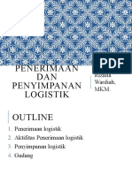 Penerimaan DAN Penyimpanan Logistik: Rizalia Wardiah, MKM