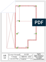 Lower Ground Column Layout Plan: C1B C4B