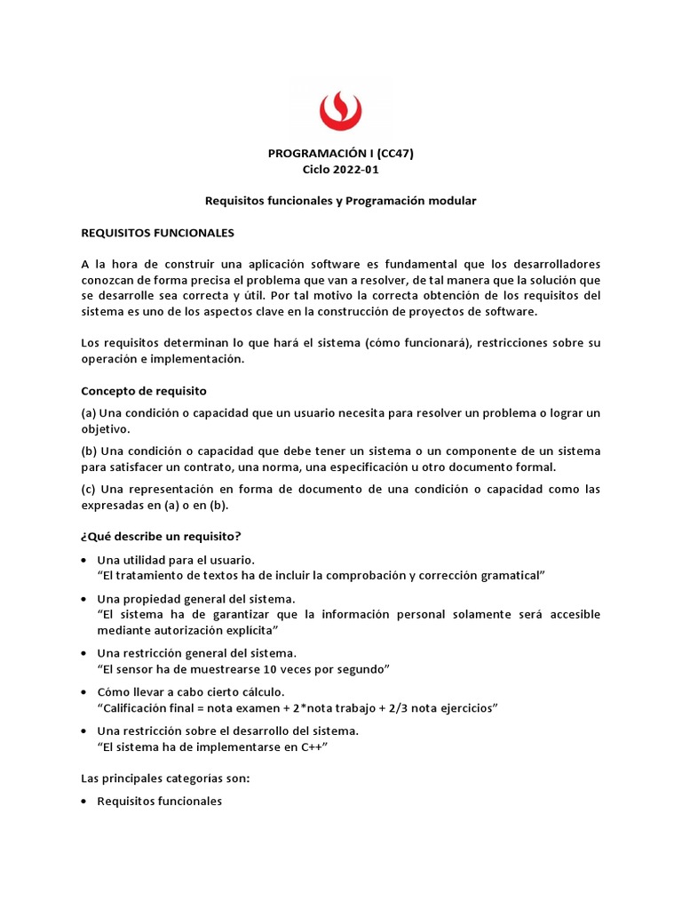 Requisitos funcionales y programaci n modular pdf programaci n de