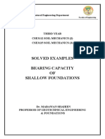 Solved Examples in Bearing Capacity of Shallow Foundations