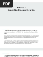 Tutorial 3: Bonds/Fixed Income Securities