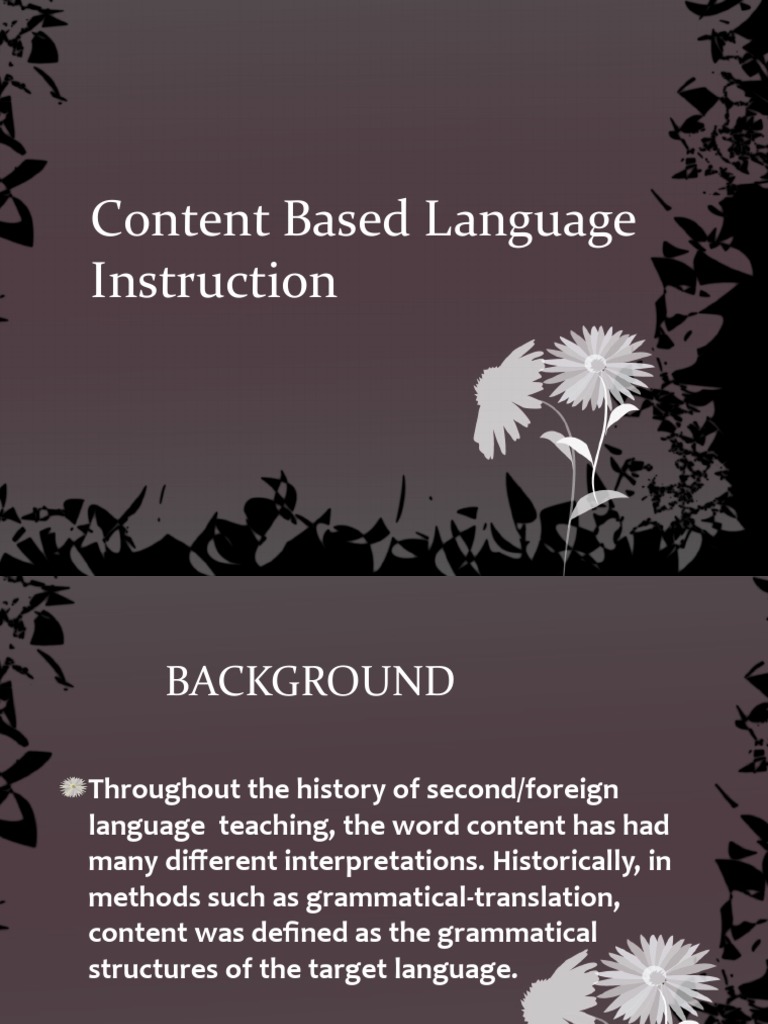 Content Based Language Instruction – ZDCX