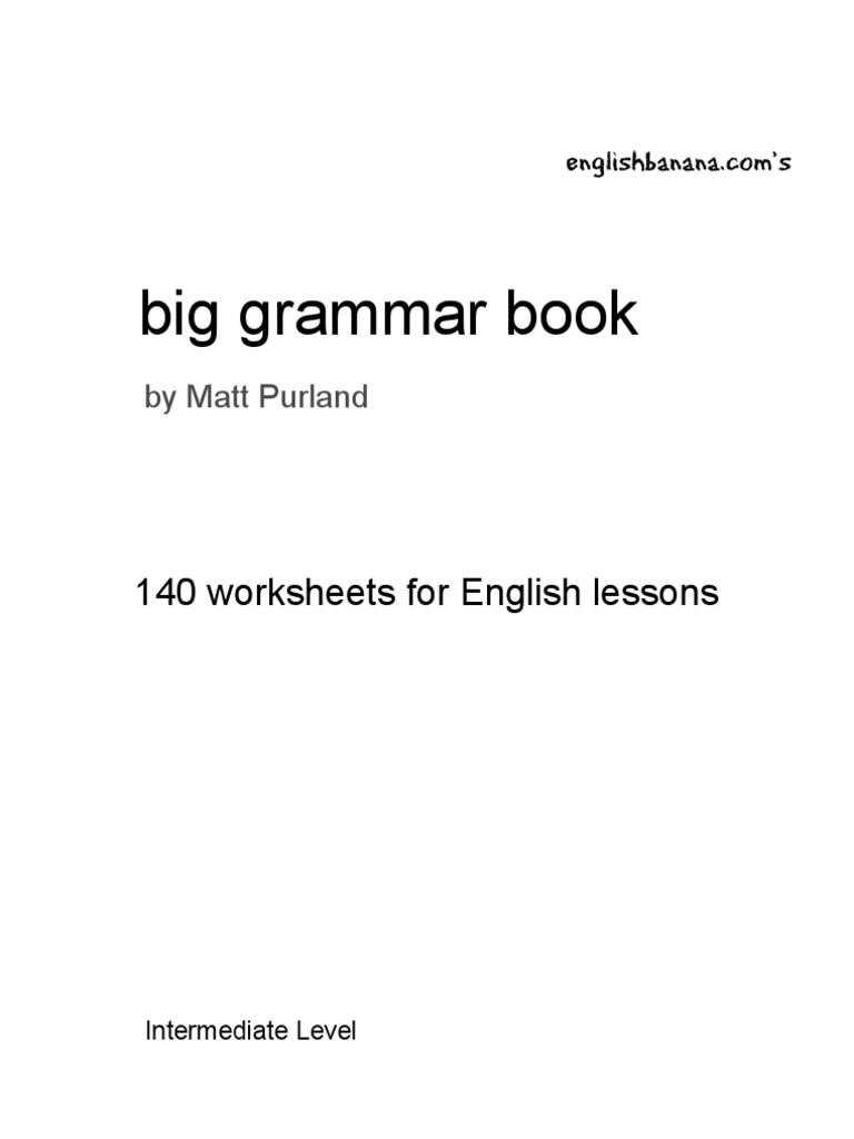 Big Grammar Book Intermediate Level 311p PDF Noun Verb