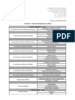 2 Semestre - Plano Das Disciplinas (1°ano-2022) Cadeiras Específicas - 1ºano