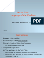 Instructions: Language of The Machine: Computer Architecture - CS401