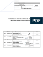 Procedimiento Corporativo para El Reporte de Emergencias E Incidentes Ambientales