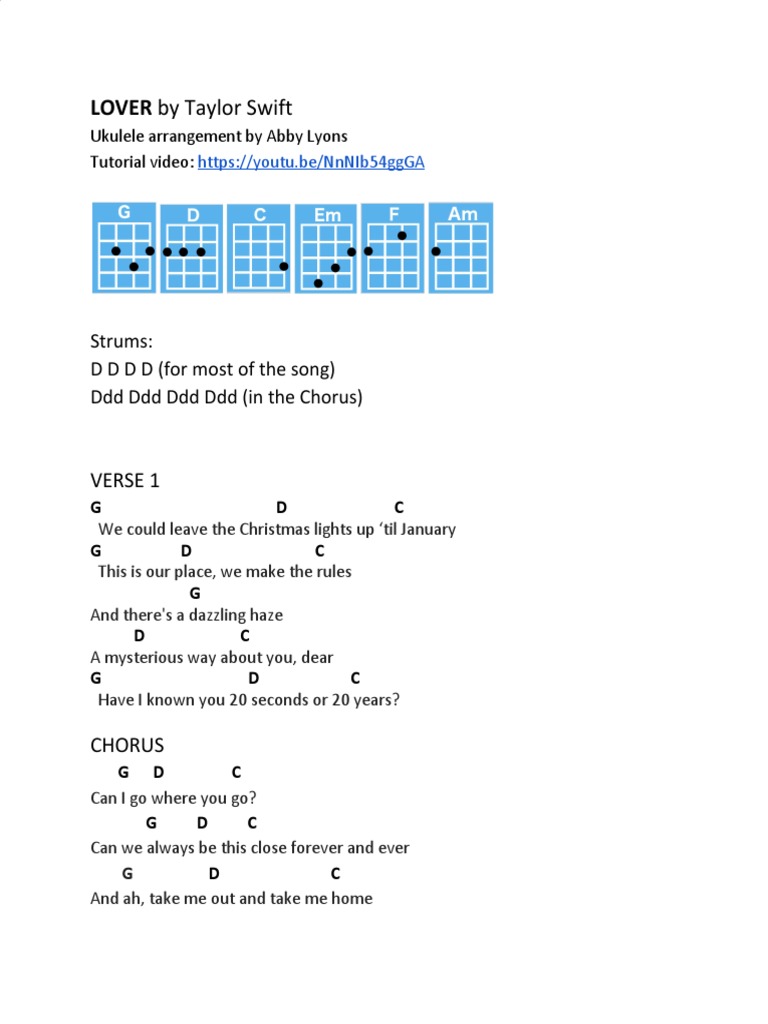 Lover Taylor Swift Pdf Musical Forms Popular Music