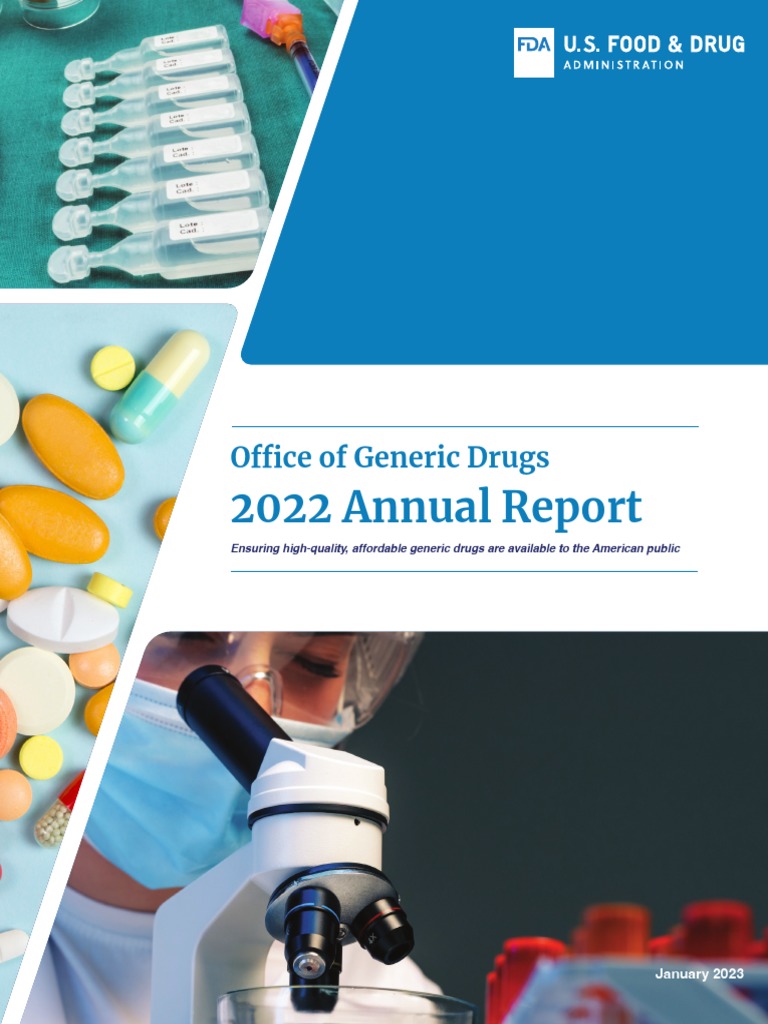 2022 FDA Generic Drugs Annual Report | PDF | Generic Drug | Food And ...
