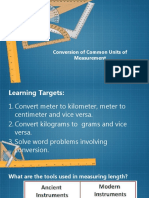 Conversion of Common Units of Measurement