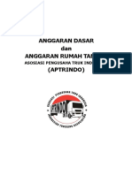 Anggaran Dasar Dan Anggaran Rumah Tangga (Aptrindo) : Asosiasi Pengusaha Truk Indonesia