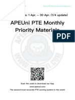 Apeuni Pte Monthly Priority Materials
