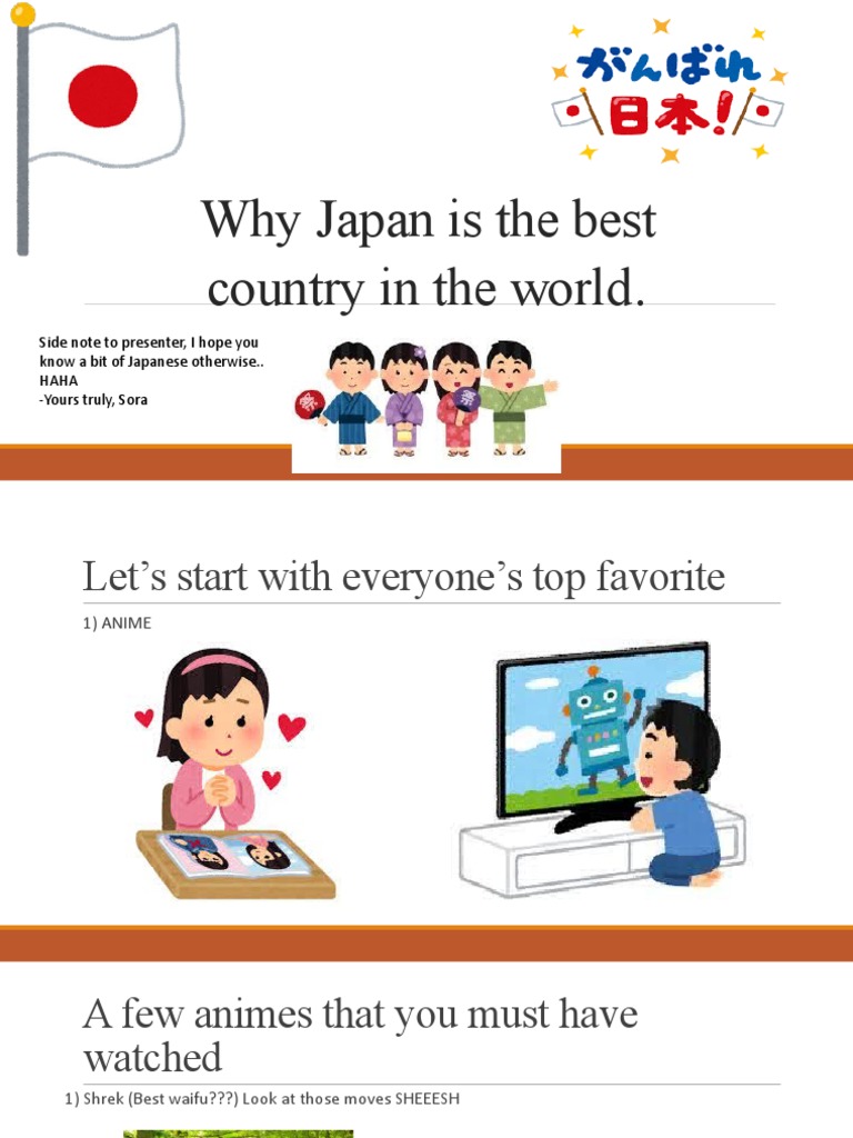 Why Japan Is The Best Country Soras PPT PDF