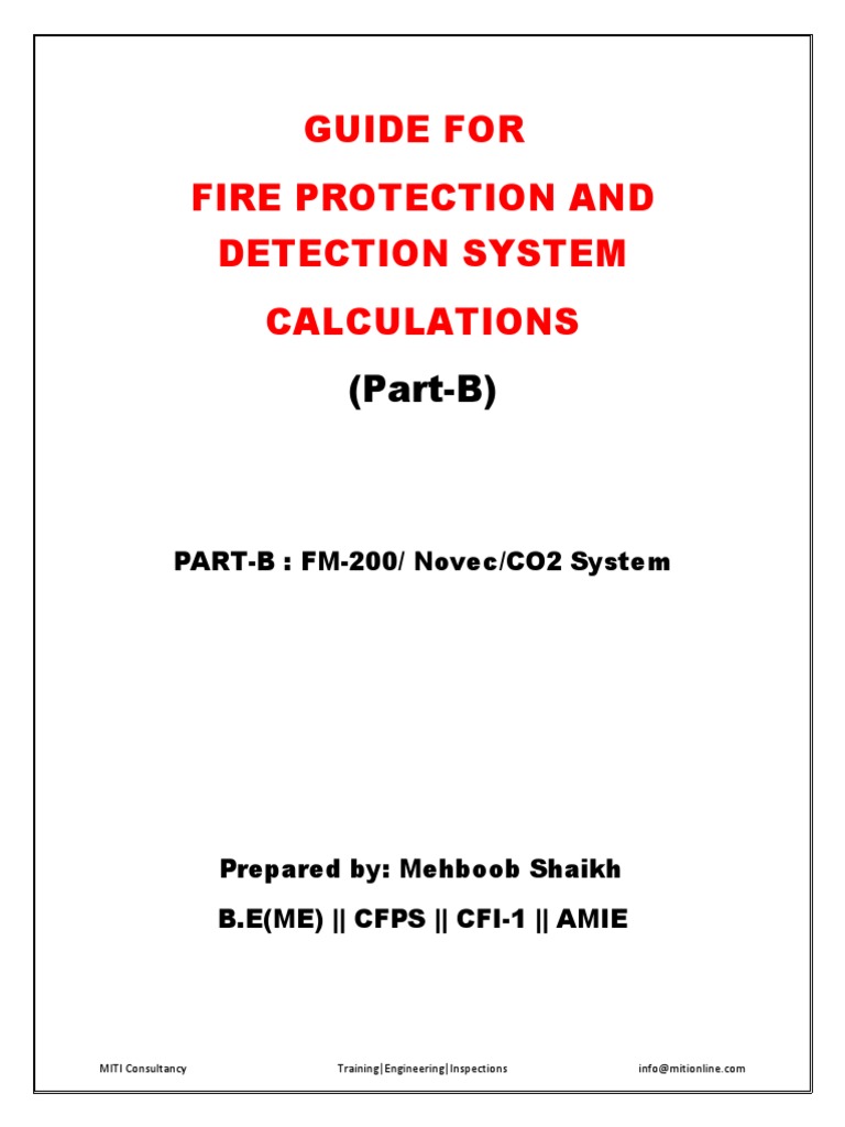 Fire Protection and Detaction System Calculations PDF Pressure