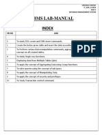 Dbms Lab-Manual 211610 Urvashi