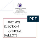 2022 SPG Election Official Ballots: Buneg Elementary School
