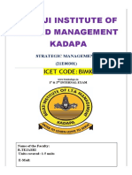 Balaji Institute of IT & Management Strategic Management Class Notes