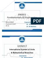 Eng011 Fundamentals of Engineering: Bylaw 2018 Freshmen Level SP 21