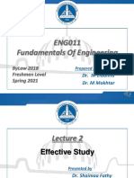 Eng011 Fundamentals of Engineering: Bylaw 2018 Freshmen Level Spring 2021