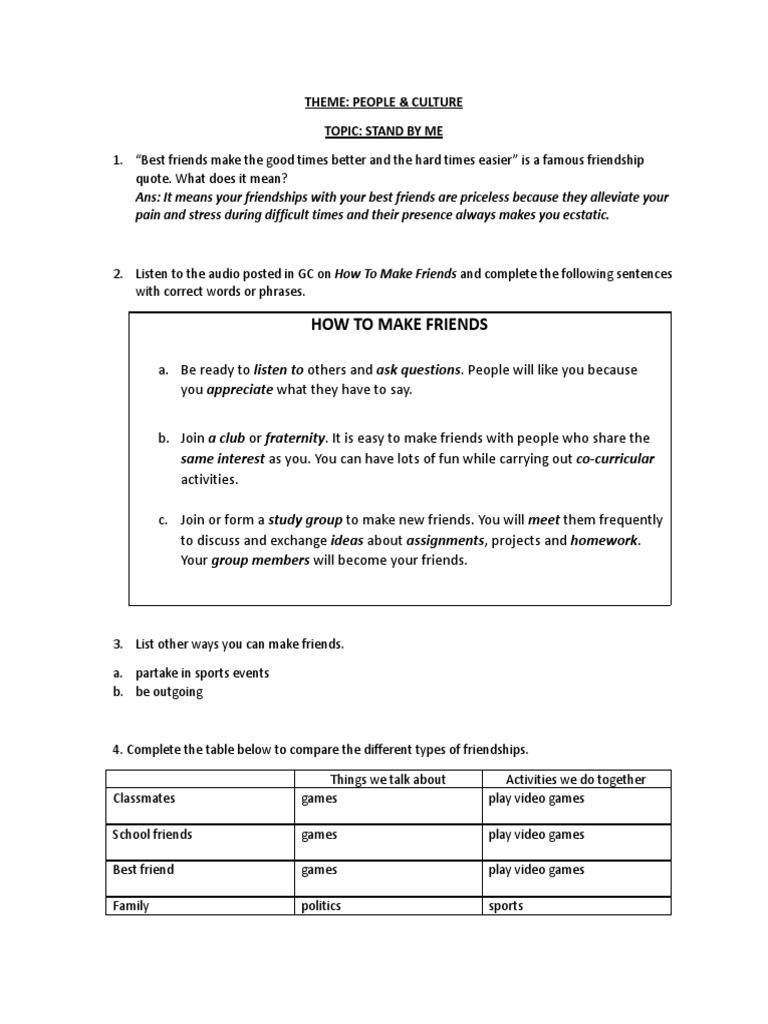 How To Make Friends | PDF