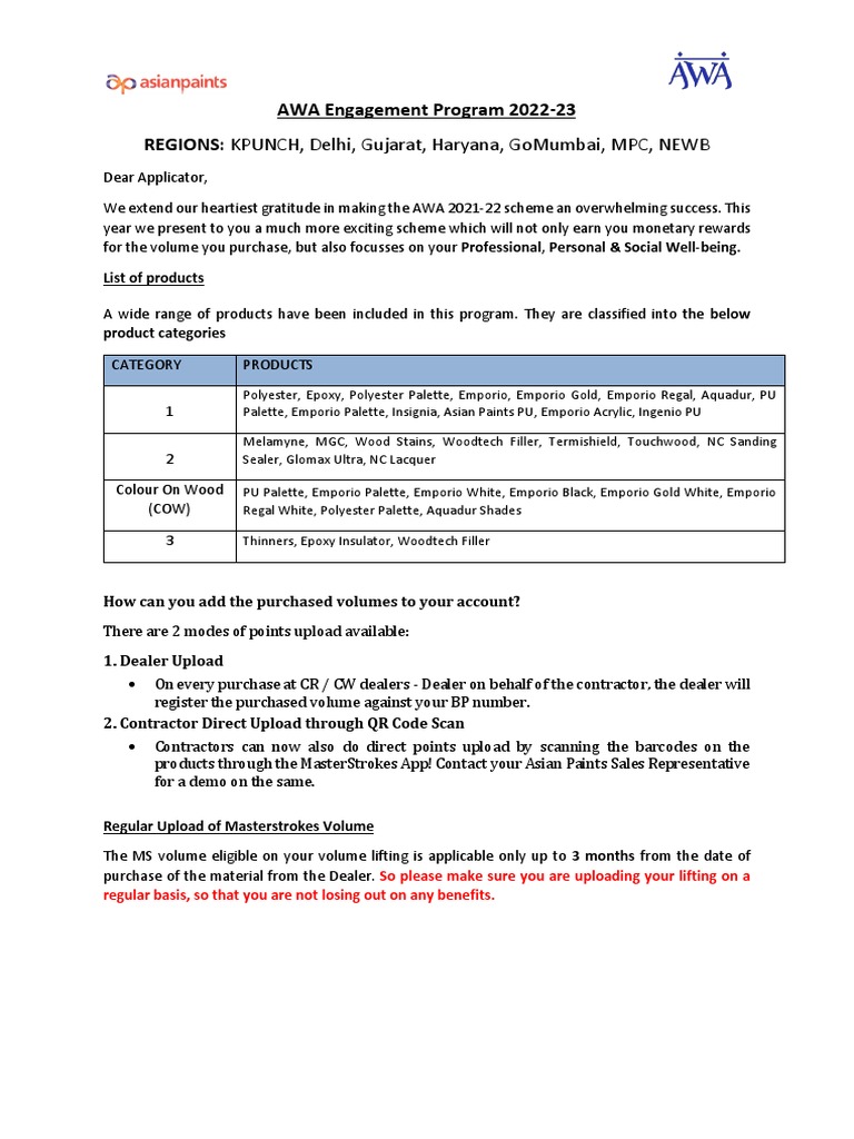 AWA Engagement Program 2022-23 Overview | PDF | Computers