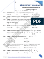 ĐỀ THI THỬ THPT QUỐC GIA LẦN 15