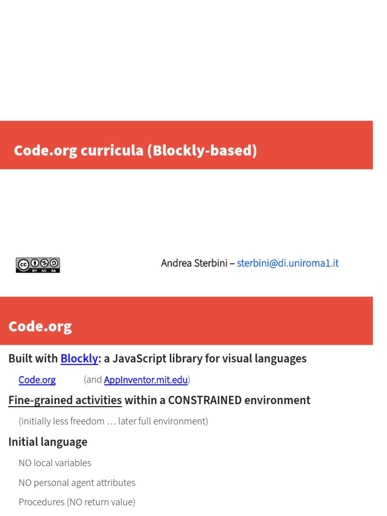 Code.org Blockly Curriculum Guide | PDF | Computers