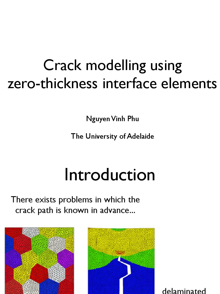 Crack Modelling Using ZeroThickness Interface Elements PDF