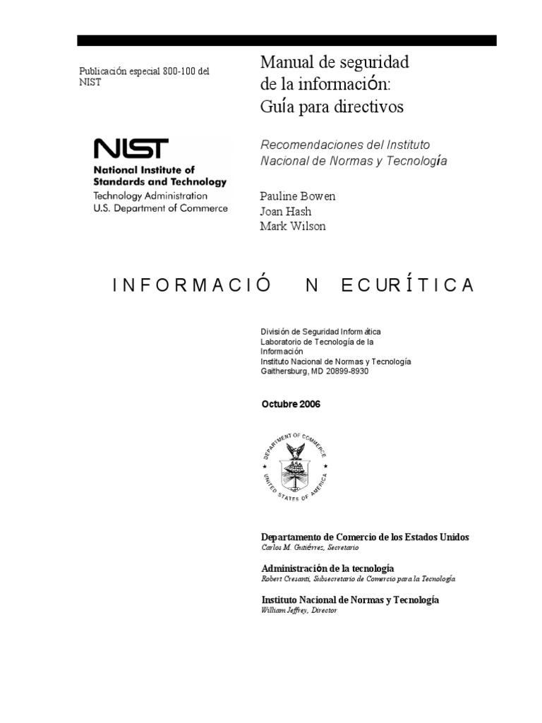 Revisión de la Publicación Especial 800- 60 del NIST Volumen I 1 | PDF ...