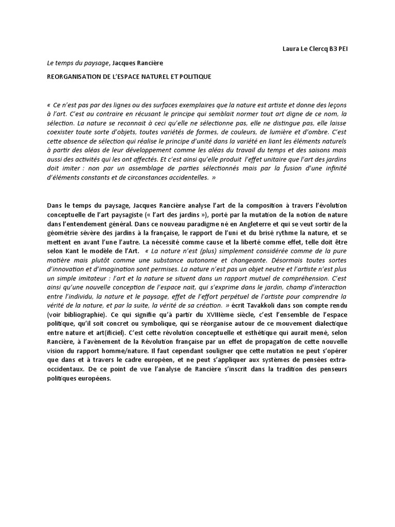 Le Temps Du Paysage Texte – HISTOIRE DU PAYSAGE : Qu’est-ce qu’un ...
