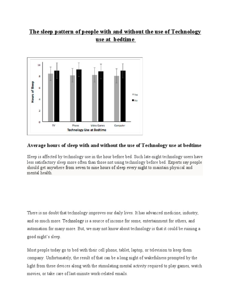 Impact of Bedtime Tech on Sleep Quality | PDF