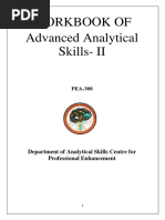 Workbook of Advanced Analytical Skills-II