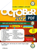 Oct 2022 Agriculture Current Affairs