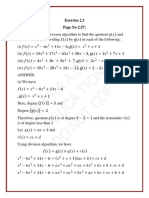 © Praadis Education Do Not Copy: Exercise 2.3 Page No 2.57: Question 1: Apply Division Algorithm To Find The Quotient
