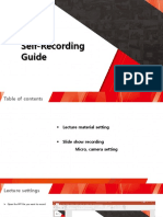 Self-Recording Guide