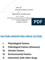 PHA 301 Factors Affecting Drug Action & Principles of Bioassay